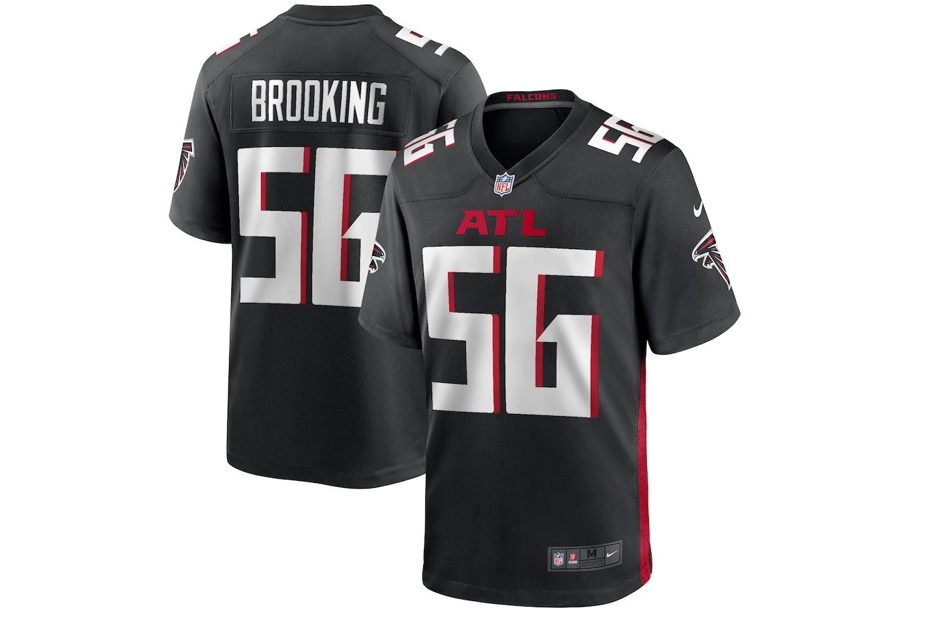 Men Atlanta Falcons #56 Keith Brooking Nike Black Game Retired Player NFL Jersey